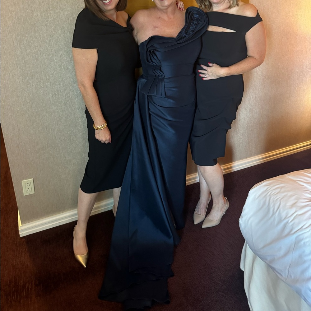 Size 14 terani couture dress navy blue